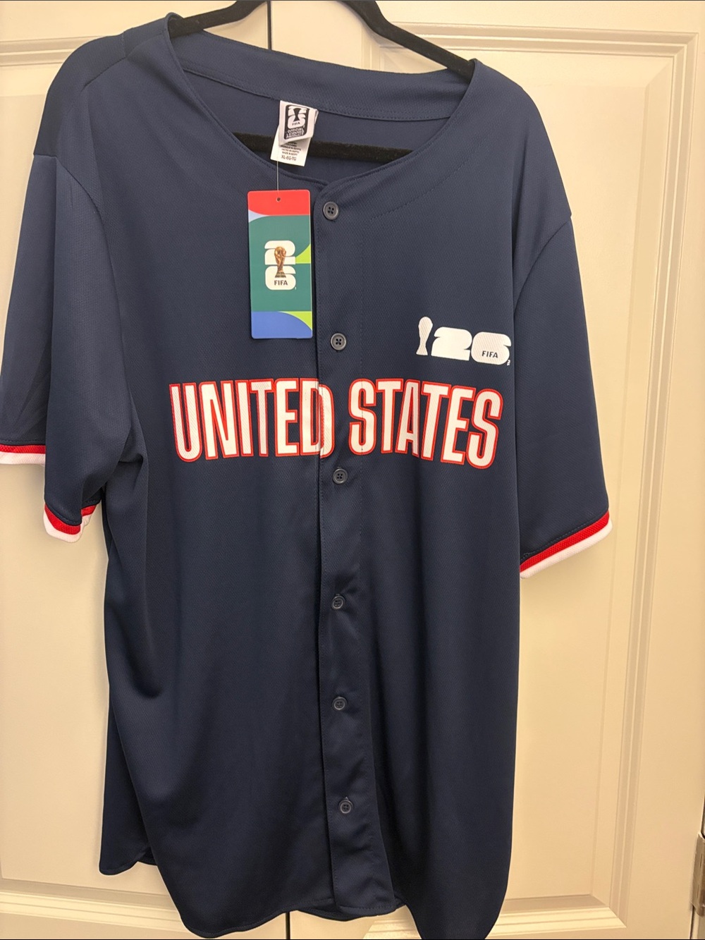 FIFA 2026 United States Navy Blue Baseball Jersey - NWT